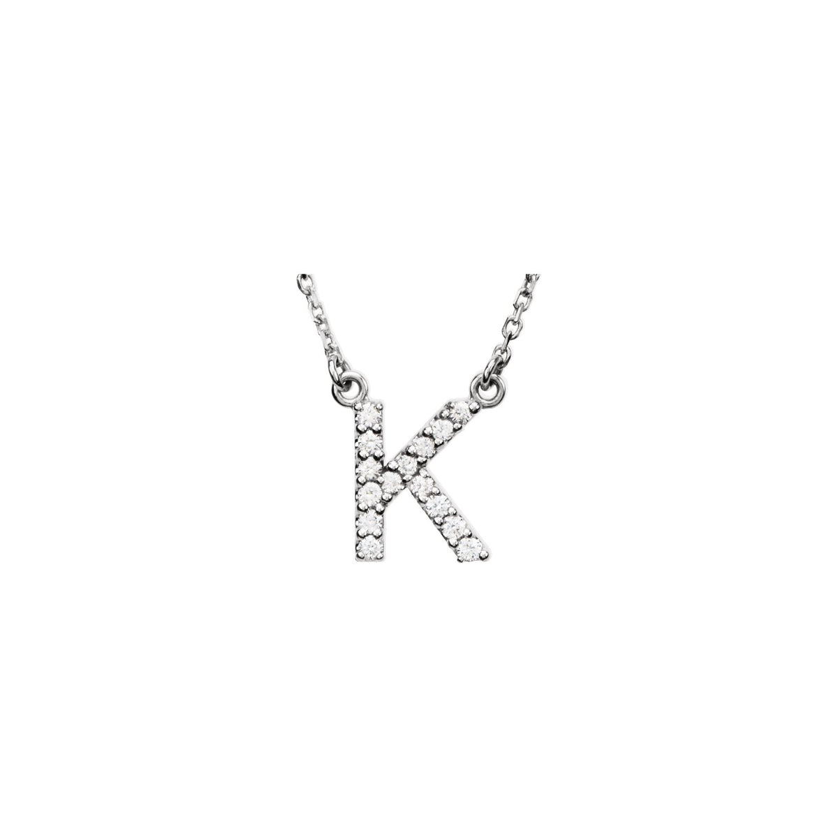 Natural Diamond Initial Necklace