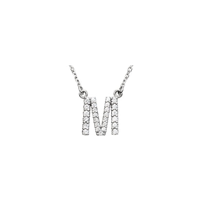 Natural Diamond Initial Necklace