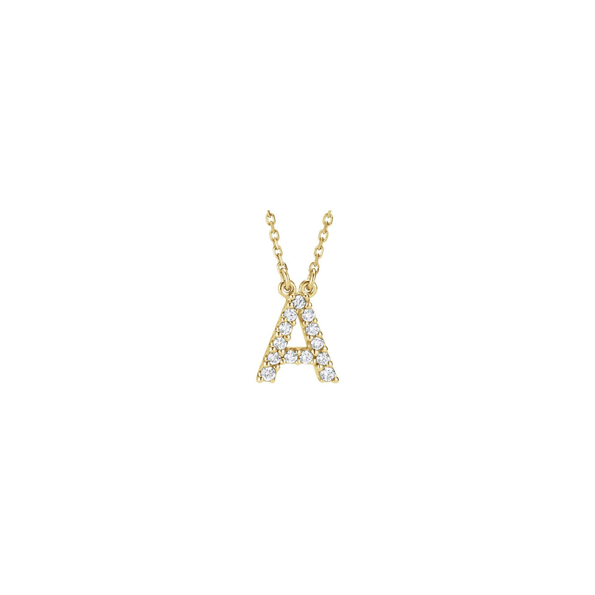 Natural Diamond Initial Necklace