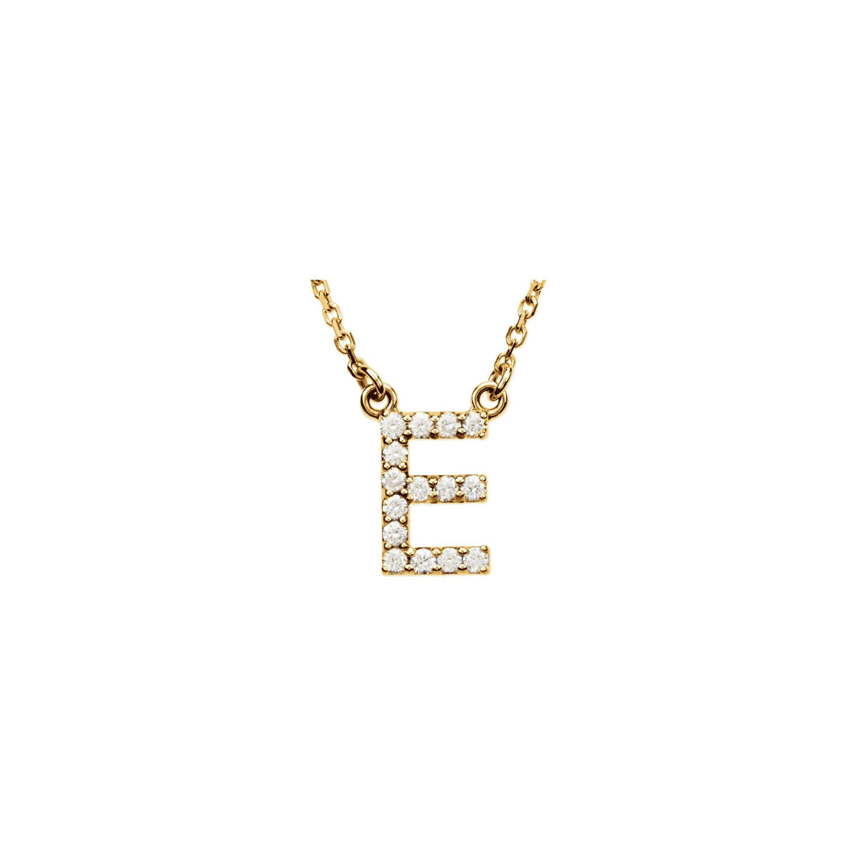 Natural Diamond Initial Necklace