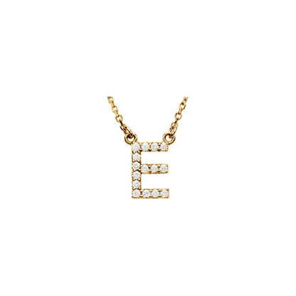 Natural Diamond Initial Necklace