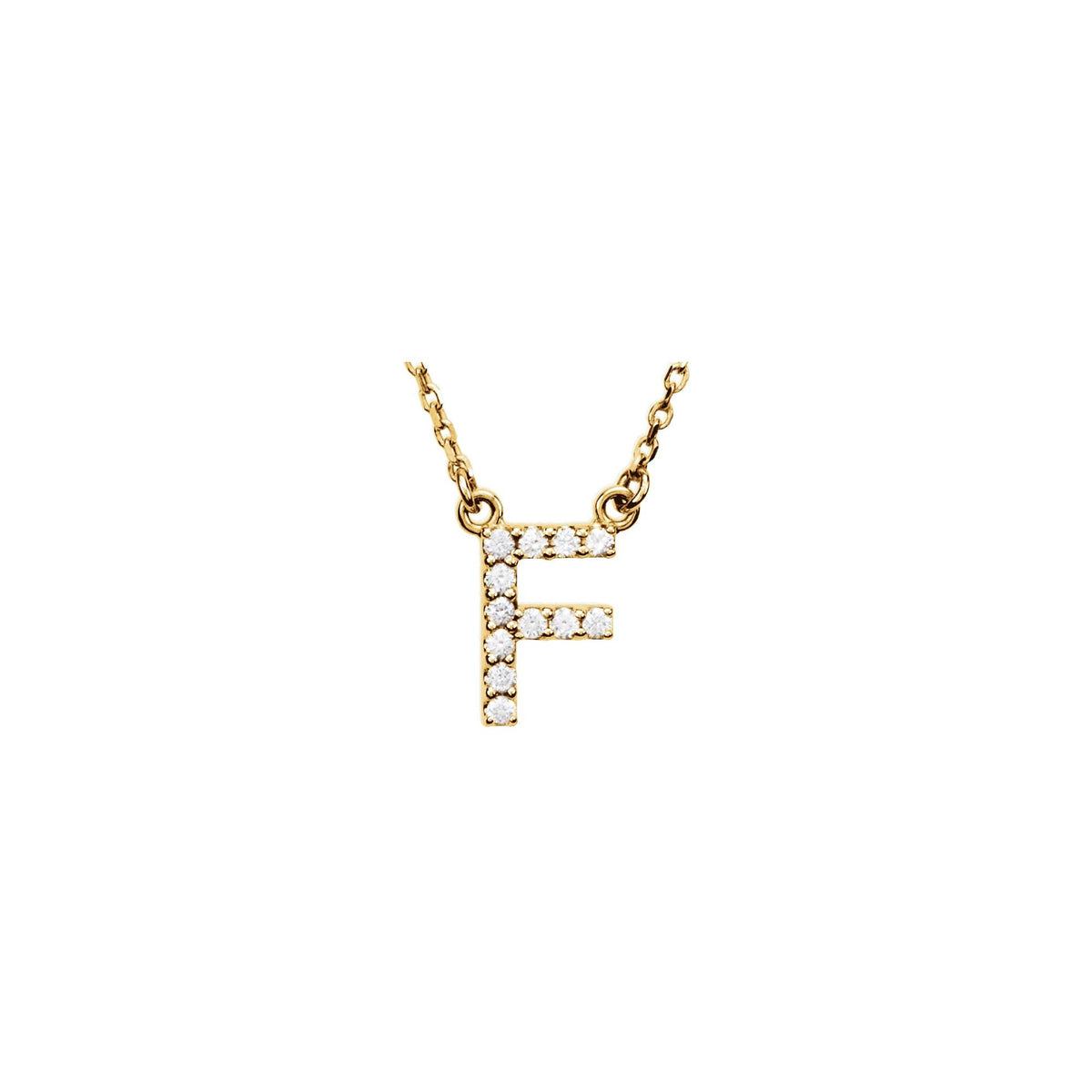 Natural Diamond Initial Necklace