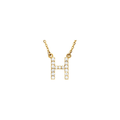 Natural Diamond Initial Necklace