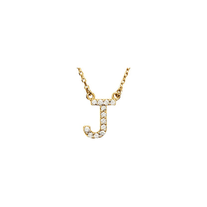 Natural Diamond Initial Necklace