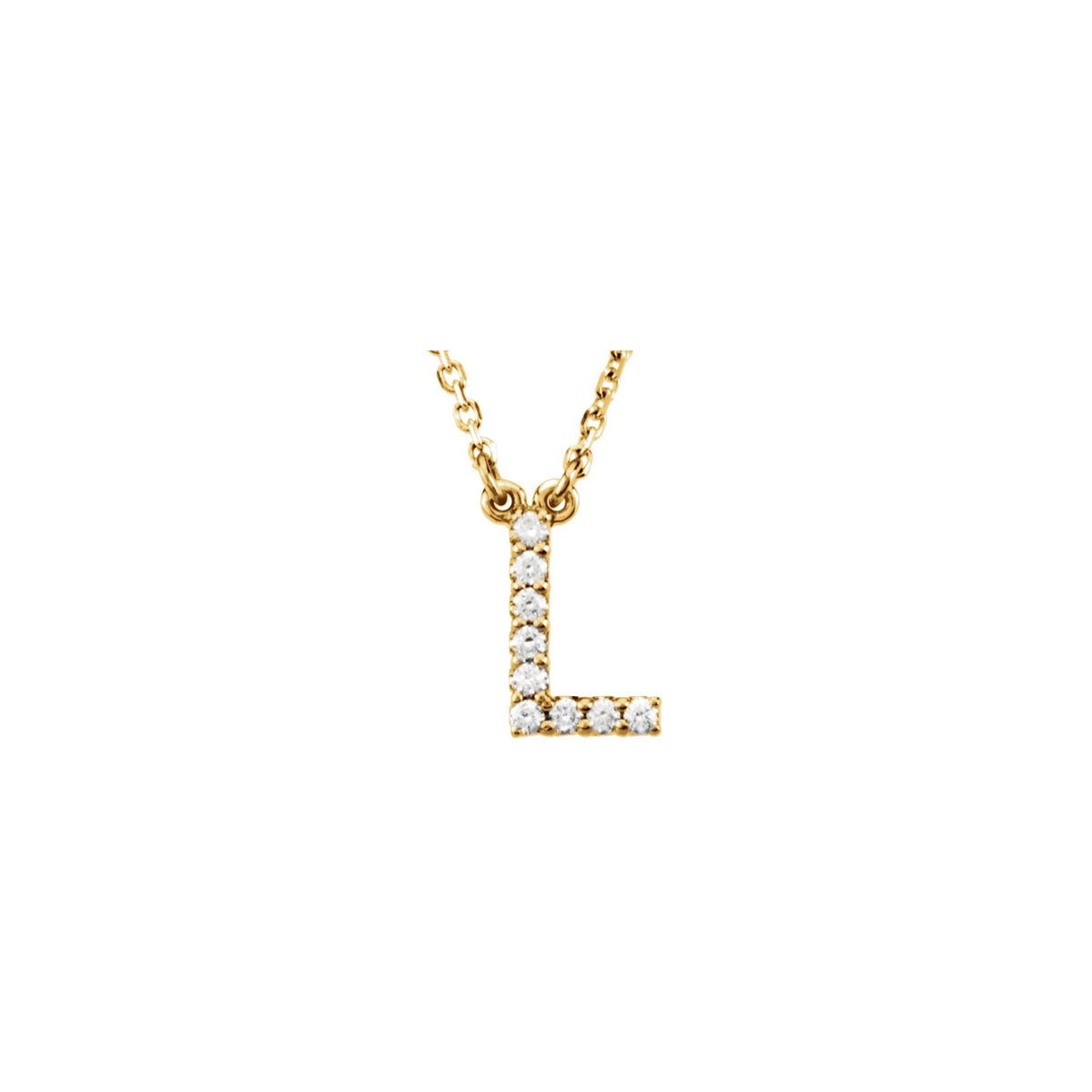 Natural Diamond Initial Necklace