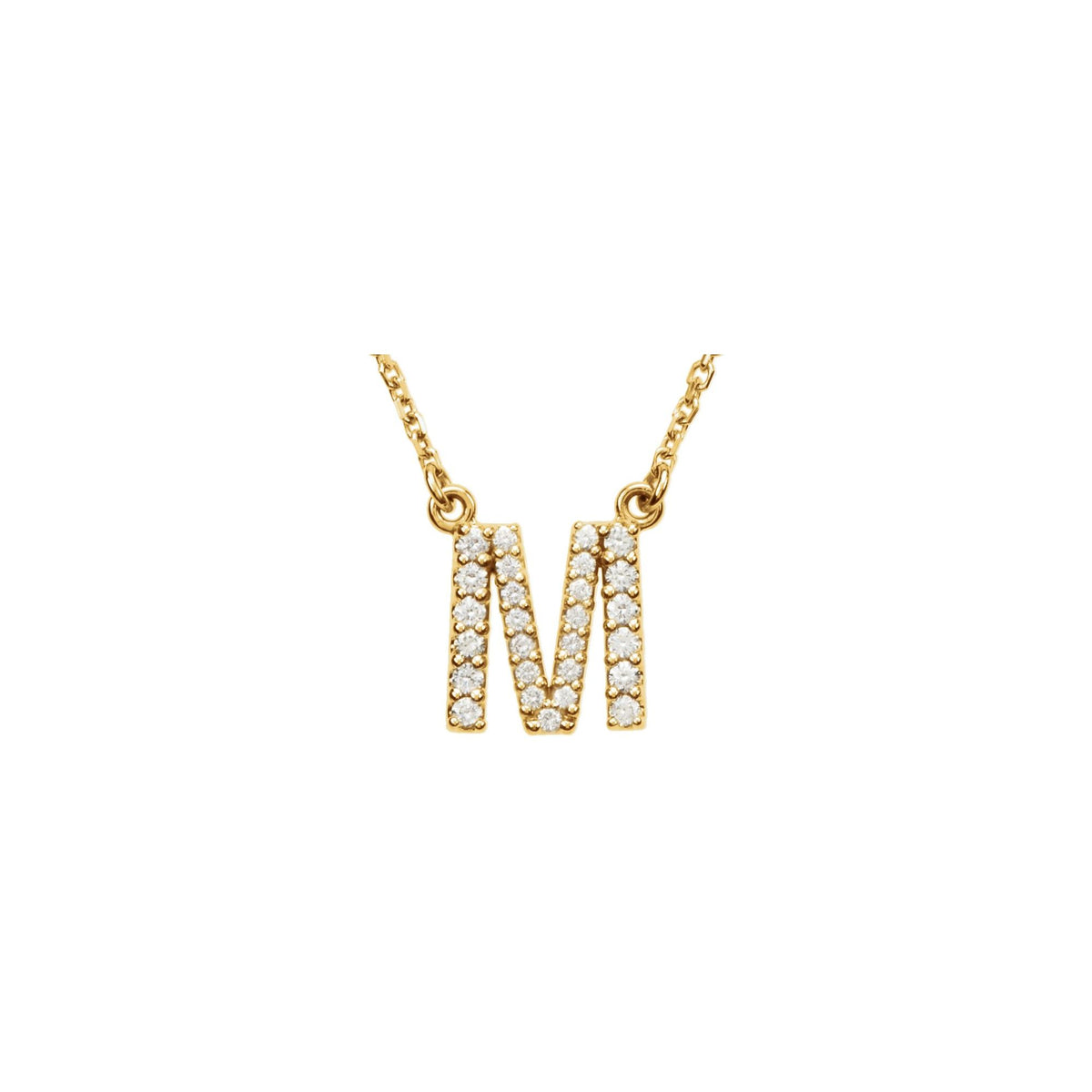 Natural Diamond Initial Necklace