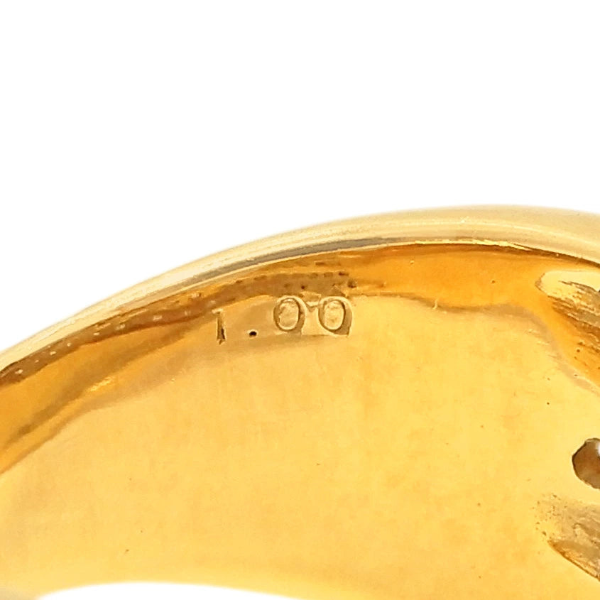 18K Yellow Gold 1.00ct Diamond Ring