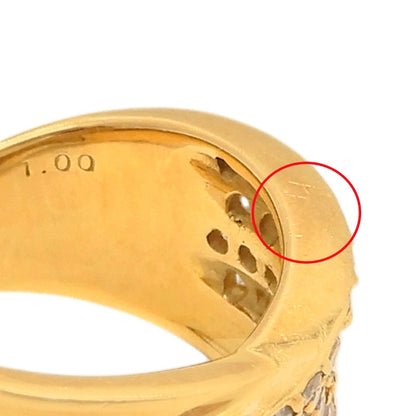 18K Yellow Gold 1.00ct Diamond Ring