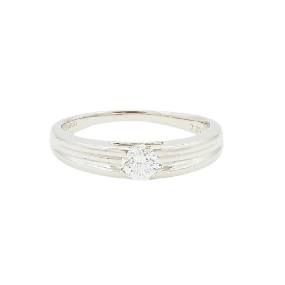 Platinum 900 0.348ct Diamond Ring