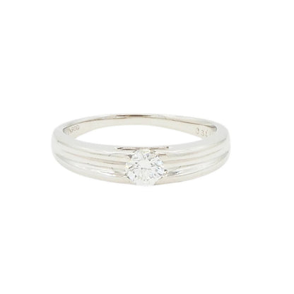 Platinum 900 0.348ct Diamond Ring