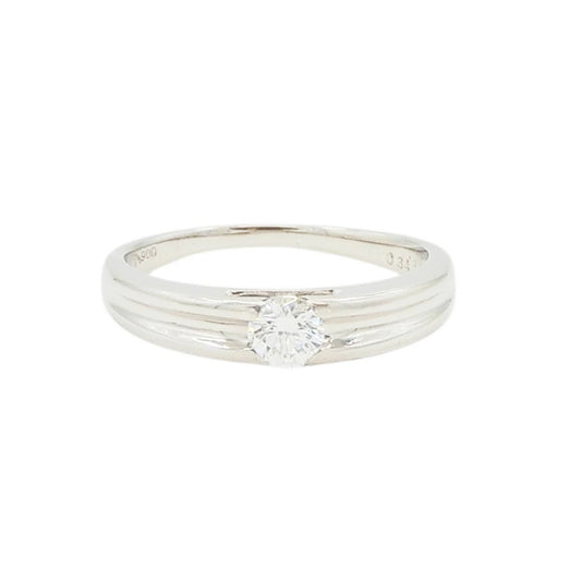Platinum 900 0.348ct Diamond Ring