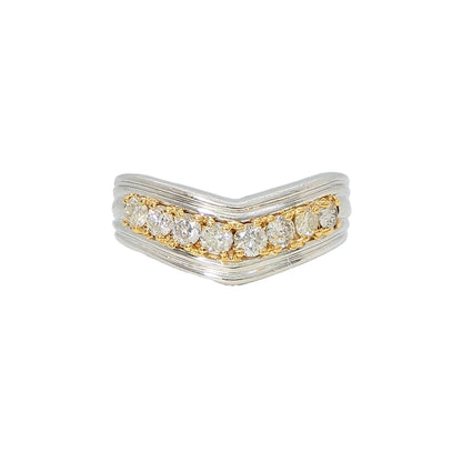 18K Yellow Gold & Platinum 900 0.60ct Diamond Ring
