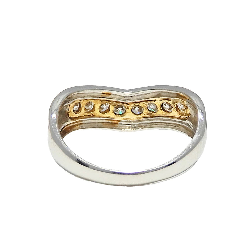 18K Yellow Gold & Platinum 900 0.60ct Diamond Ring