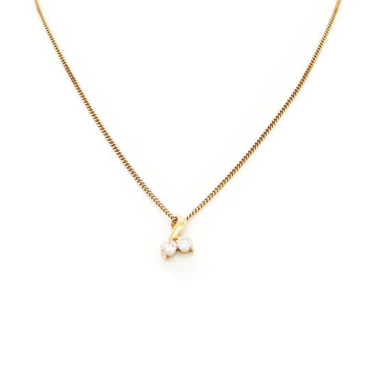 18K Yellow Gold 0.68ct Diamond Necklace