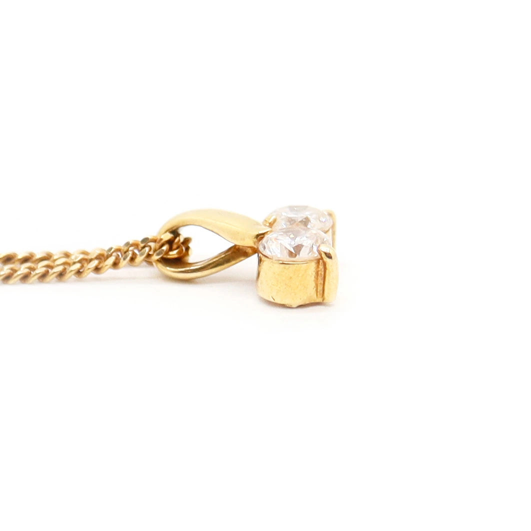 18K Yellow Gold 0.68ct Diamond Necklace