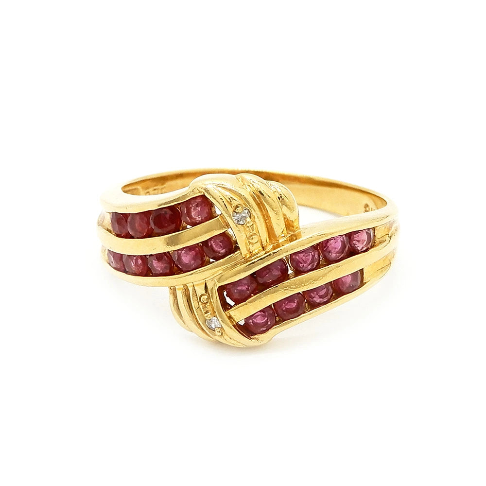 18K Yellow Gold 0.75ct Ruby Ring