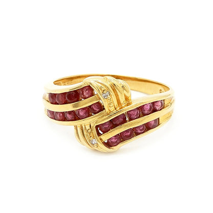 18K Yellow Gold 0.75ct Ruby Ring