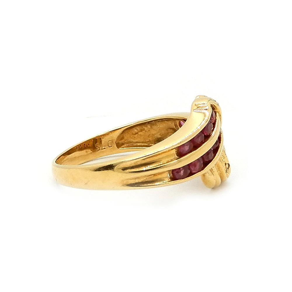 18K Yellow Gold 0.75ct Ruby Ring