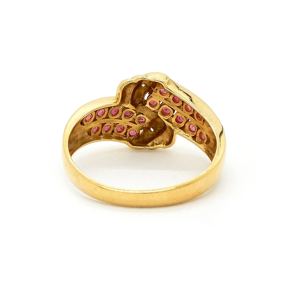 18K Yellow Gold 0.75ct Ruby Ring