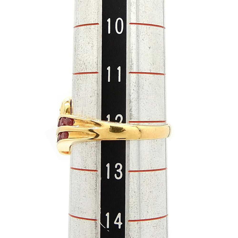 18K Yellow Gold 0.75ct Ruby Ring