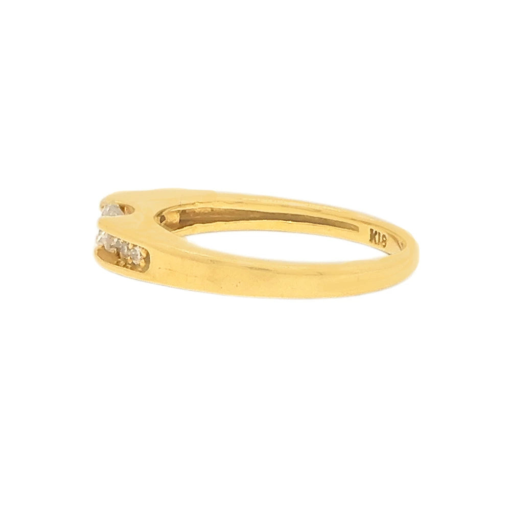 18K Yellow Gold 0.229ct & 0.04ct Diamond Ring