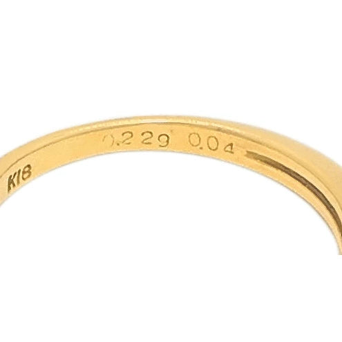 18K Yellow Gold 0.229ct & 0.04ct Diamond Ring
