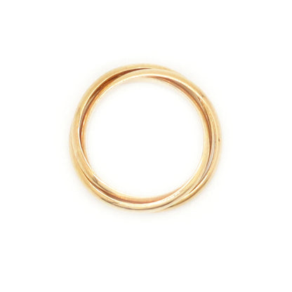 18K Yellow Gold Interlocking Rolling Ring (Trinity-style)