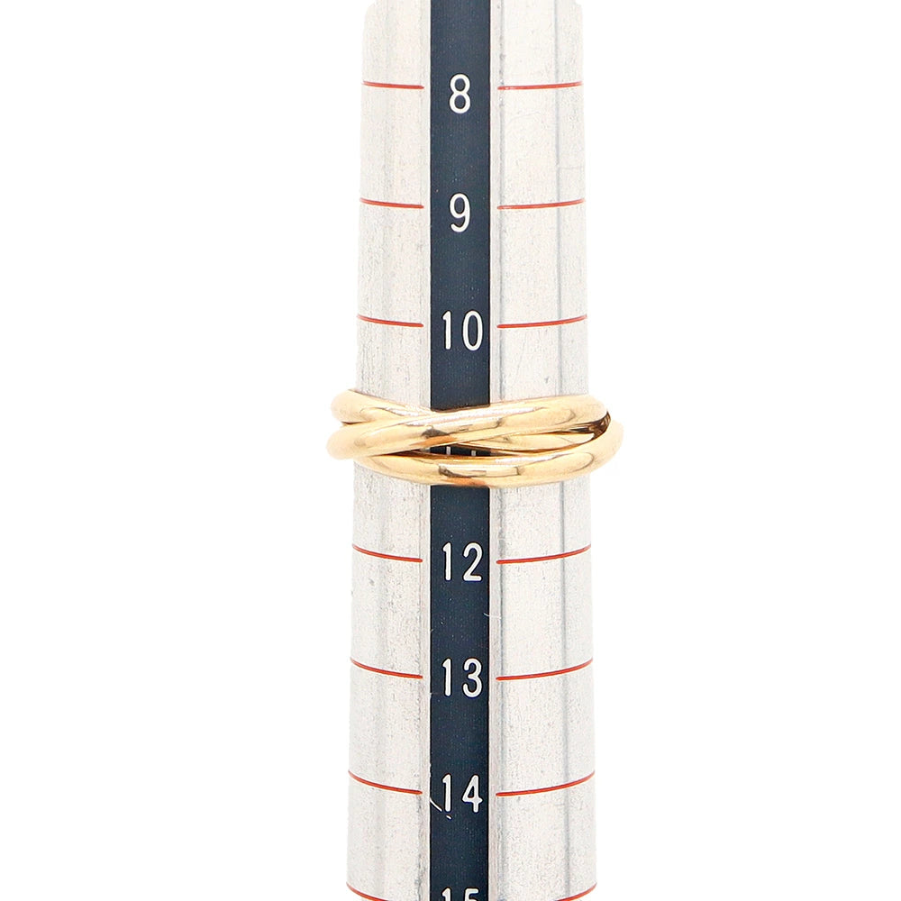18K Yellow Gold Interlocking Rolling Ring (Trinity-style)