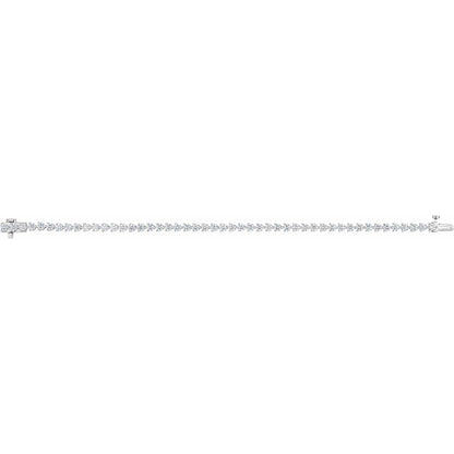 4 3/4 CTW Natural Diamond Line 7 1/4" Bracelet