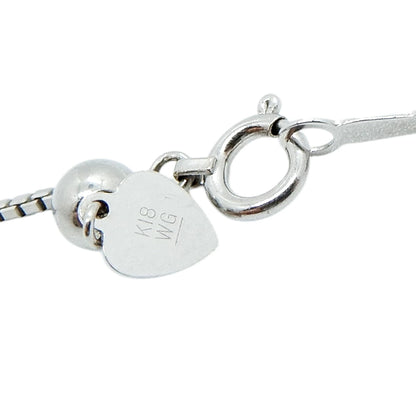 18K White Gold Three-Station Necklace