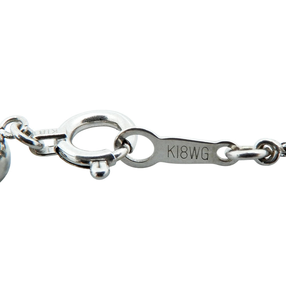18K White Gold Three-Station Necklace