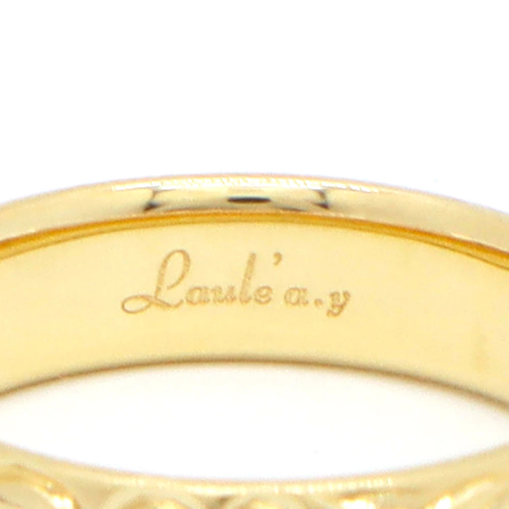 18K Yellow Gold Hawaiian Scroll Ring "Laule'a"