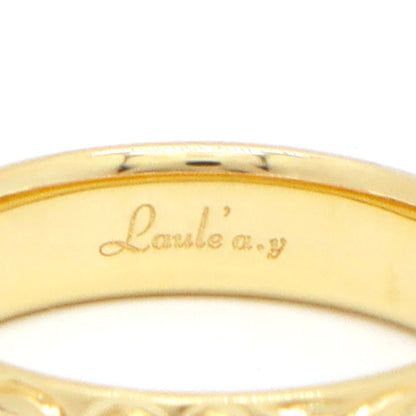 18K Yellow Gold Hawaiian Scroll Ring "Laule'a"