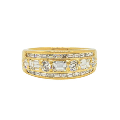 18K Yellow Gold Diamond 1.32ct Channel-Set Ring