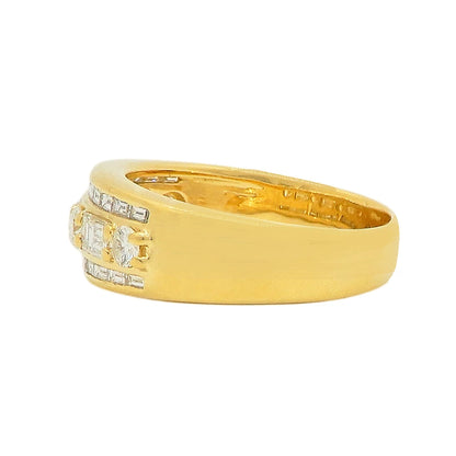 18K Yellow Gold Diamond 1.32ct Channel-Set Ring