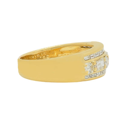 18K Yellow Gold Diamond 1.32ct Channel-Set Ring