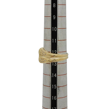 18K Yellow Gold Ruby 0.70ct Diamond 0.27ct Pave Ring