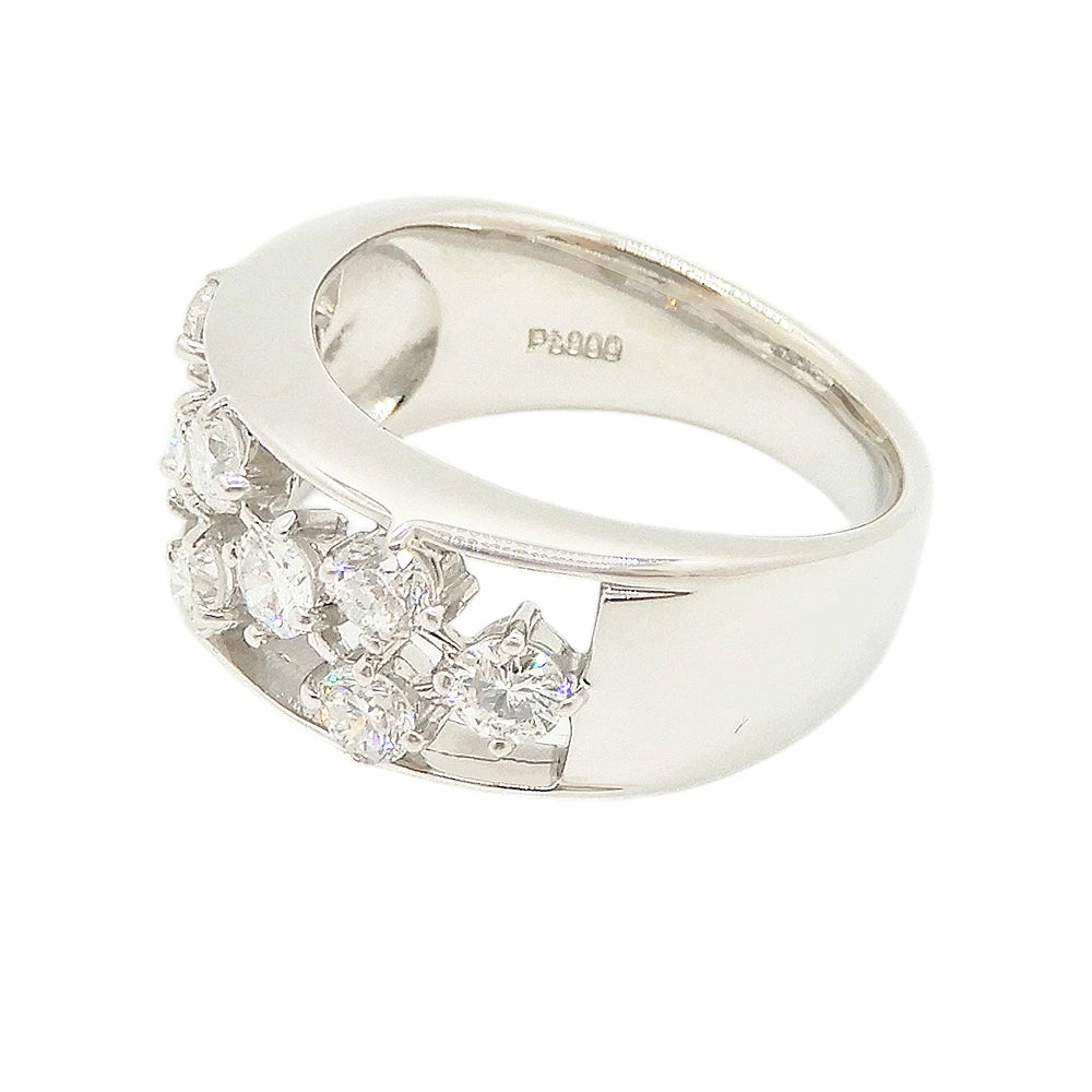 Platinum 900 Diamond 1.00ct Cluster Ring
