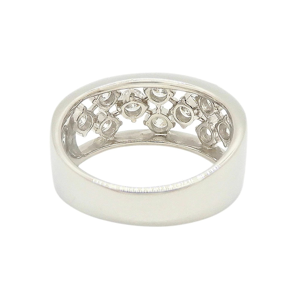 Platinum 900 Diamond 1.00ct Cluster Ring