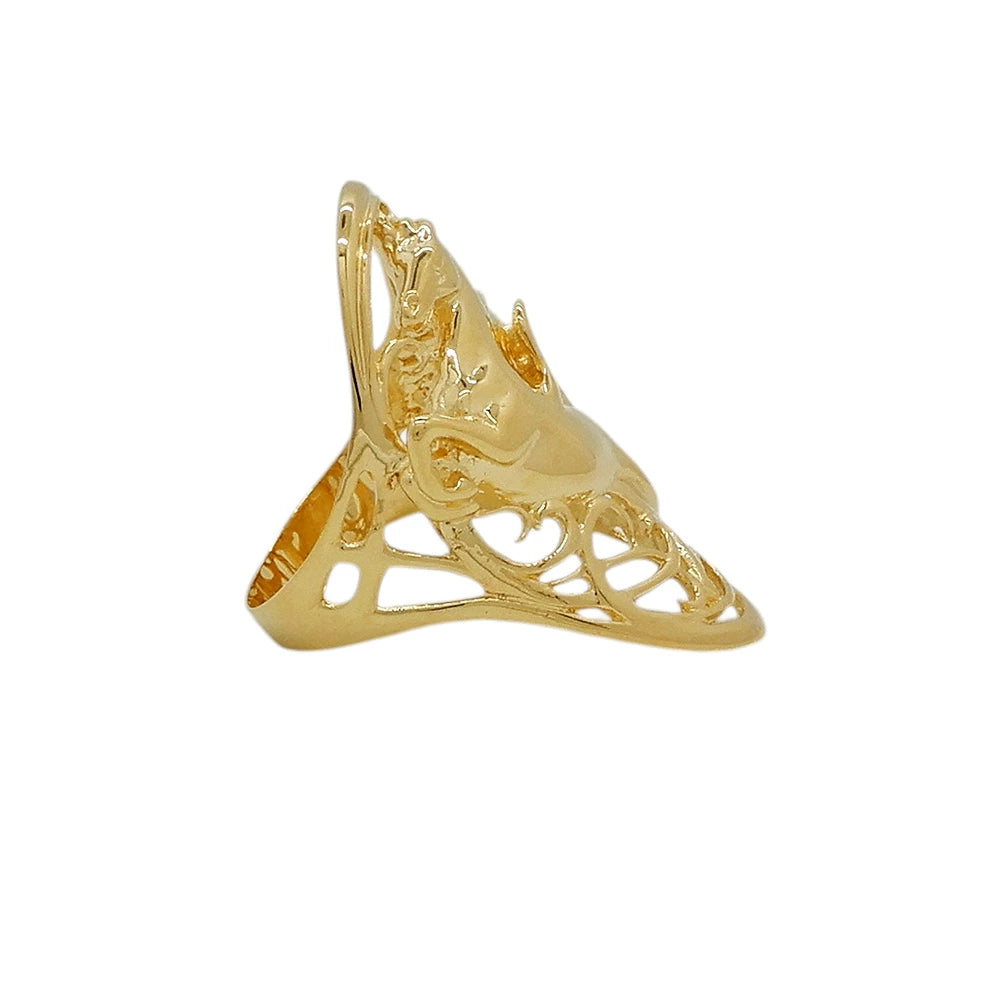 18K Yellow Gold Horse Statement Ring