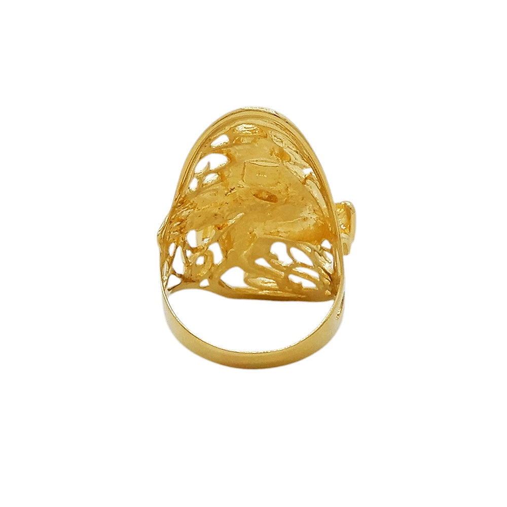 18K Yellow Gold Horse Statement Ring