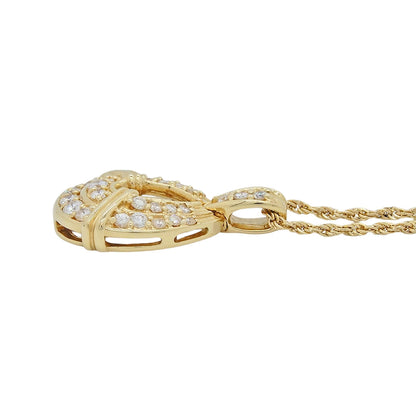 18K Yellow Gold Diamond 0.62ct Pendant Necklace
