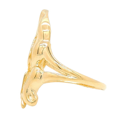 18K Yellow Gold Butterfly Ring