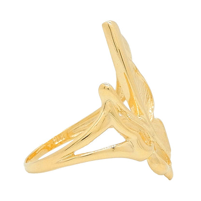 18K Yellow Gold Butterfly Ring