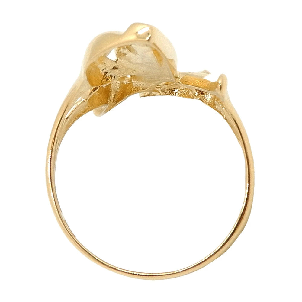 18K Yellow Gold Butterfly Ring