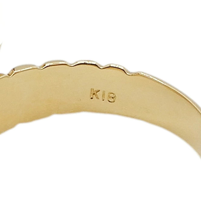 18K Yellow Gold Diamond 0.27ct Interlocking Swirl Ring