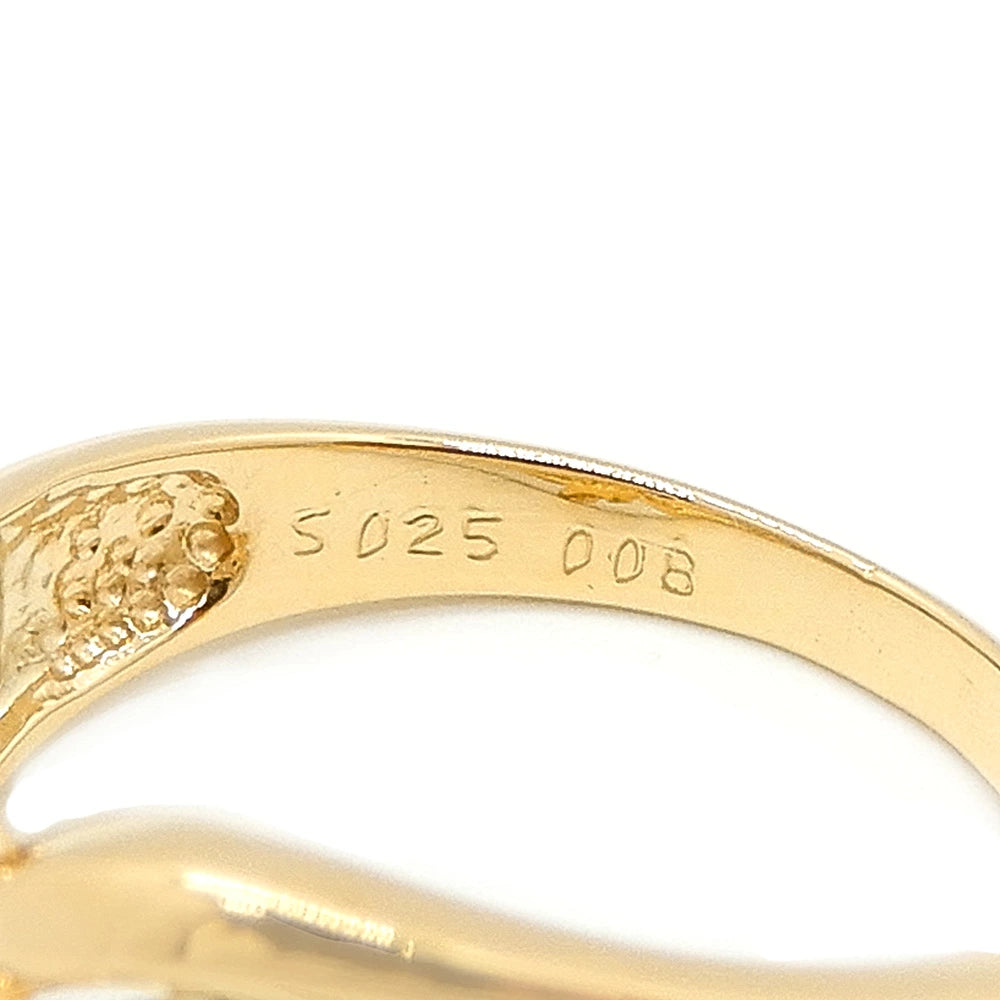 18K Yellow Gold & Platinum 900 Sapphire 0.25ct Diamond 0.08ct Butterfly Ring
