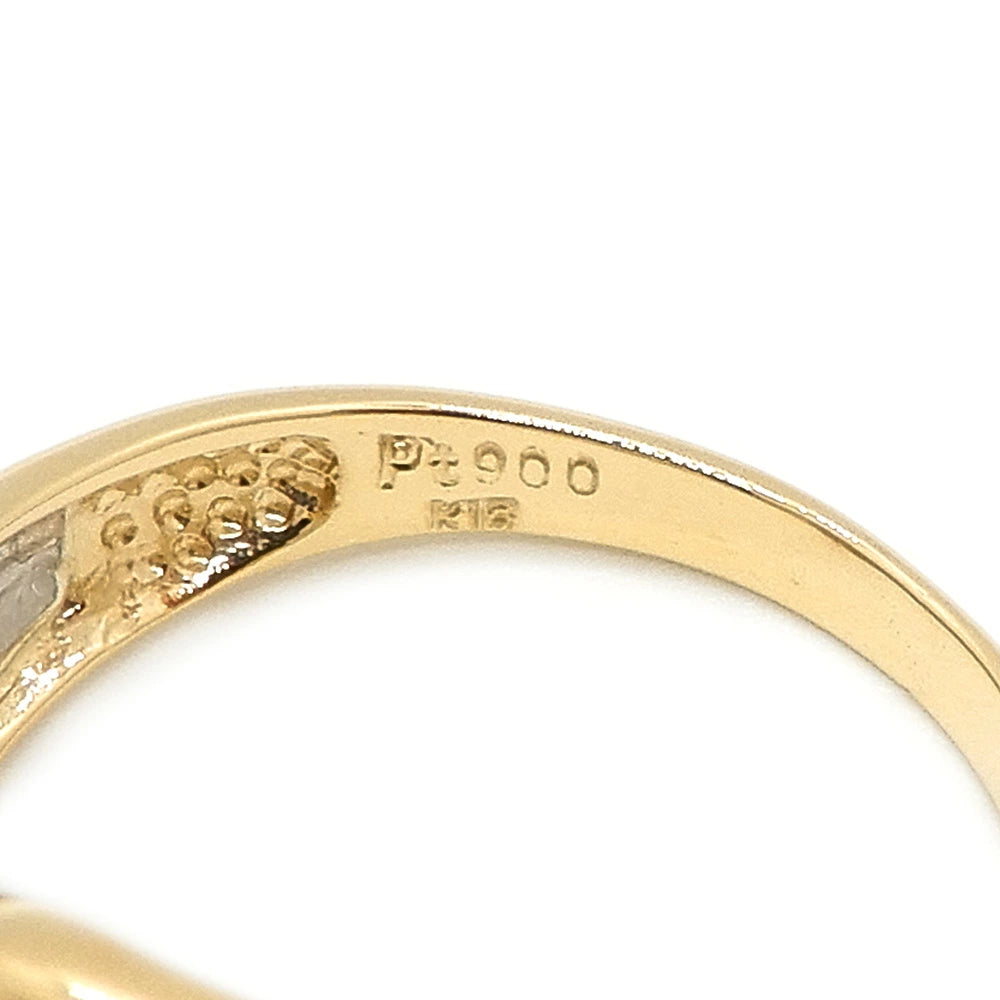 18K Yellow Gold & Platinum 900 Sapphire 0.25ct Diamond 0.08ct Butterfly Ring