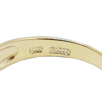18K Yellow Gold & Platinum 900 Diamond 0.09ct Ring