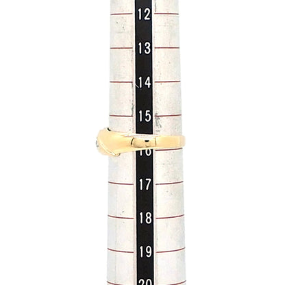 18K Yellow Gold & Platinum 900 Diamond 0.09ct Ring